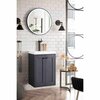 James Martin Vanities Chianti 20in Single Vanity, Mineral Gray w/ White Glossy Composite Stone Top E303V20MGWG